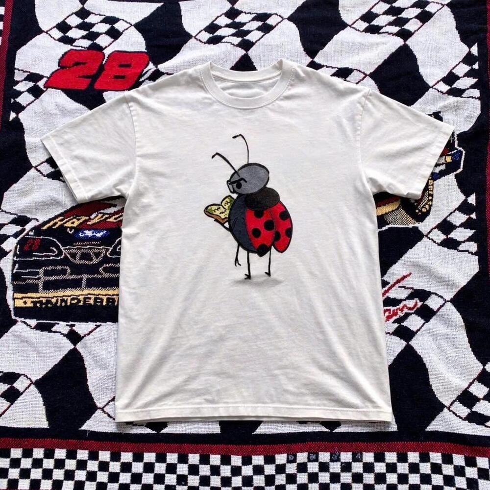 Ladybug Tee White With Multi-Coloured Graphics